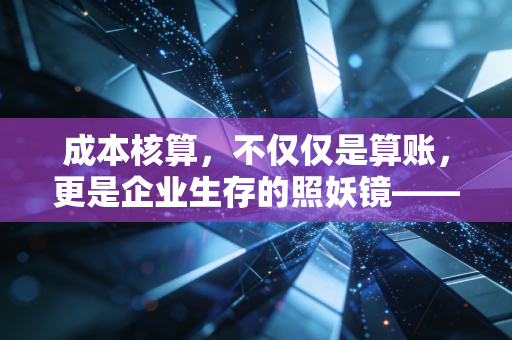 成本核算，不仅仅是算账，更是企业生存的照妖镜——一位注会老兵的肺腑之言