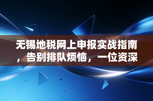 无锡地税网上申报实战指南，告别排队烦恼，一位资深注会眼中的数字化税务变迁
