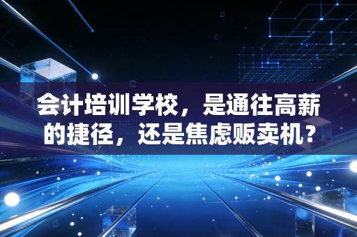 会计培训学校,是通往高薪的捷径,还是焦虑贩卖机?一个注会老兵的掏心窝子话
