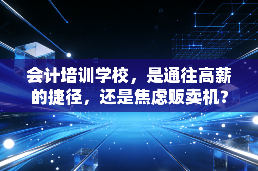 会计培训学校，是通往高薪的捷径，还是焦虑贩卖机？一个注会老兵的掏心窝子话