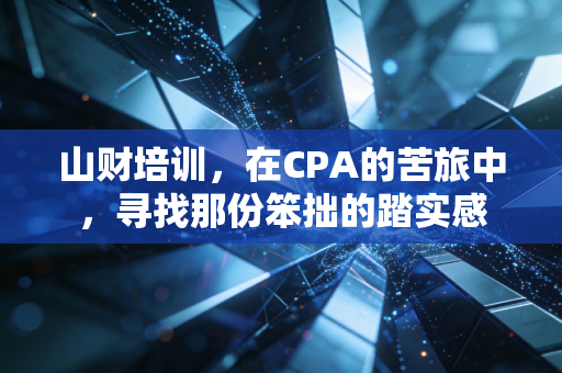山财培训,在CPA的苦旅中,寻找那份笨拙的踏实感