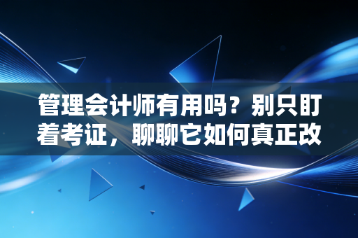 管理会计师有用吗?别只盯着考证,聊聊它如何真正改变你的职场命运
