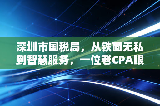 深圳市国税局，从铁面无私到智慧服务，一位老CPA眼中的税务进化论