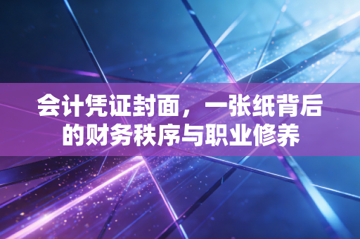 会计凭证封面，一张纸背后的财务秩序与职业修养