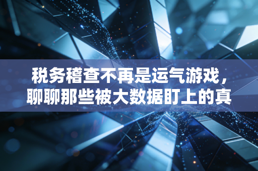 税务稽查不再是运气游戏,聊聊那些被大数据盯上的真实案例与应对之道
