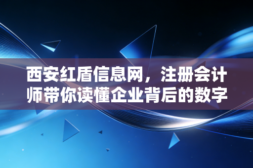 西安红盾信息网,注册会计师带你读懂企业背后的数字密码