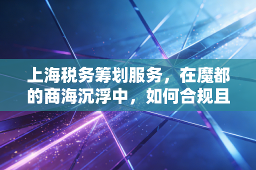 上海税务筹划服务，在魔都的商海沉浮中，如何合规且优雅地守住你的钱袋子