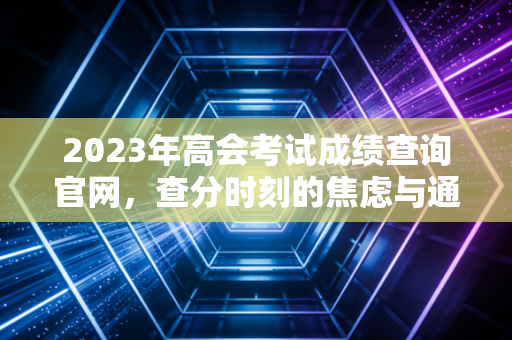 2023年高会考试成绩查询官网,查分时刻的焦虑与通关后的真实人生