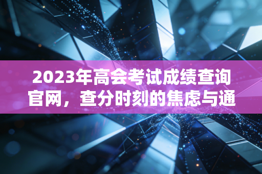 2023年高会考试成绩查询官网，查分时刻的焦虑与通关后的真实人生