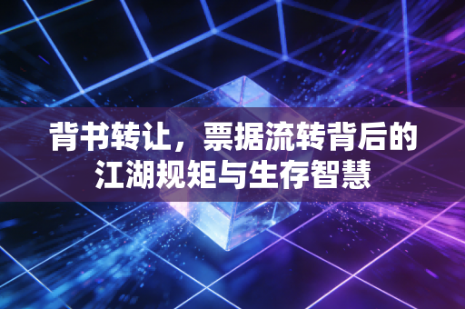 背书转让,票据流转背后的江湖规矩与生存智慧