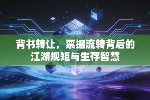 背书转让，票据流转背后的江湖规矩与生存智慧