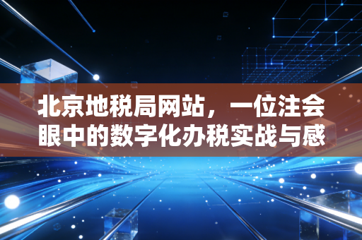 北京地税局网站，一位注会眼中的数字化办税实战与感悟