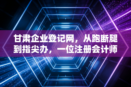 甘肃企业登记网，从跑断腿到指尖办，一位注册会计师眼中的甘肃创业生态