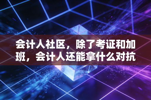 会计人社区,除了考证和加班,会计人还能拿什么对抗中年危机?