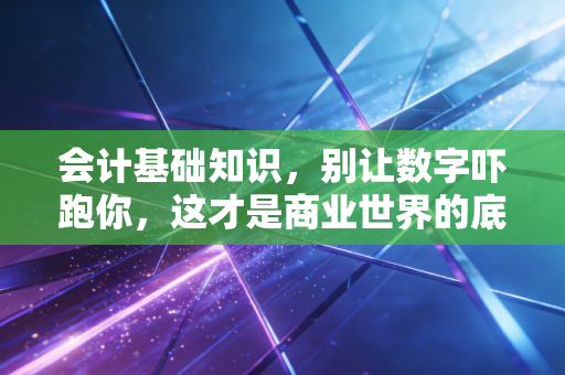 会计基础知识，别让数字吓跑你，这才是商业世界的底层逻辑