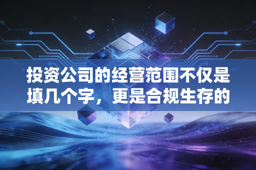 投资公司的经营范围不仅是填几个字，更是合规生存的红线