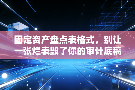 固定资产盘点表格式，别让一张烂表毁了你的审计底稿，聊聊那些年我们踩过的坑