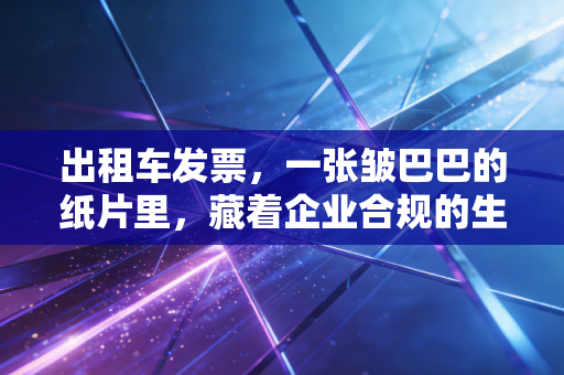 出租车发票,一张皱巴巴的纸片里,藏着企业合规的生死线