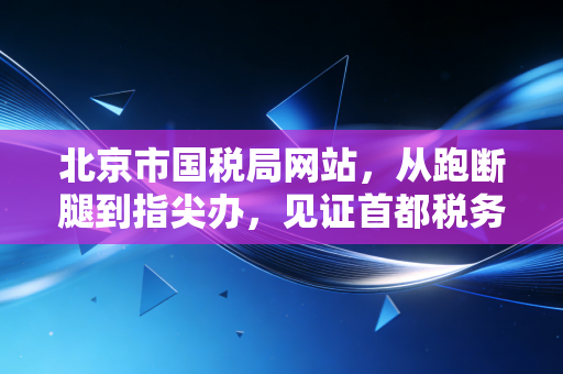 北京市国税局网站，从跑断腿到指尖办，见证首都税务服务的数字化进阶之路