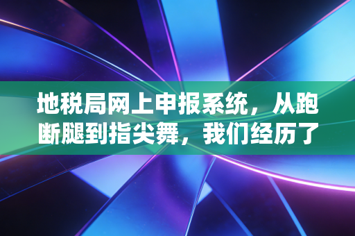 地税局网上申报系统，从跑断腿到指尖舞，我们经历了什么？