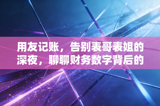 用友记账,告别表哥表姐的深夜,聊聊财务数字背后的效率与思考