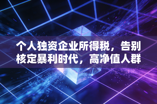 个人独资企业所得税，告别核定暴利时代，高净值人群如何合规突围？