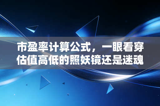 市盈率计算公式，一眼看穿估值高低的照妖镜还是迷魂汤？