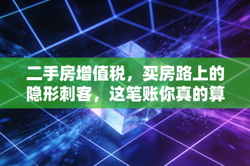 二手房增值税,买房路上的隐形刺客,这笔账你真的算清楚了吗?