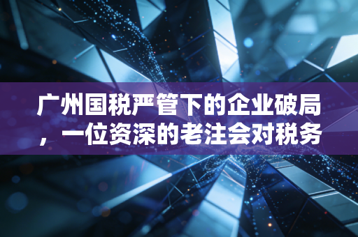 广州国税严管下的企业破局，一位资深的老注会对税务合规的肺腑之言
