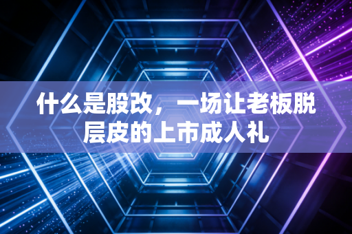 什么是股改,一场让老板脱层皮的上市成人礼