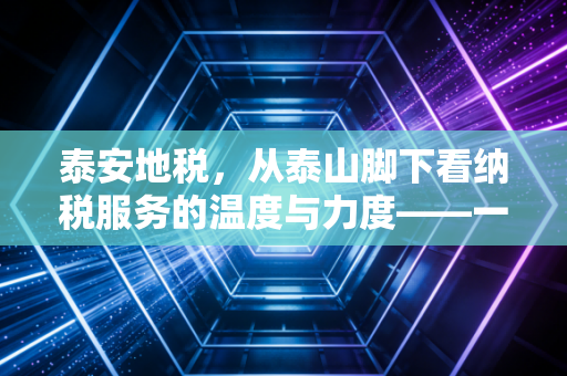 泰安地税，从泰山脚下看纳税服务的温度与力度——一位注册会计师的观察手记
