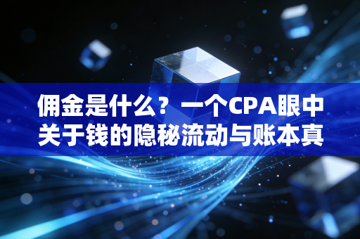 佣金是什么？一个CPA眼中关于钱的隐秘流动与账本真相