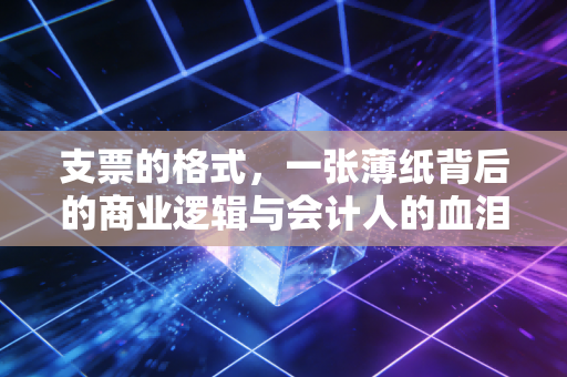 支票的格式，一张薄纸背后的商业逻辑与会计人的血泪史