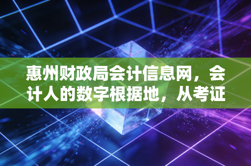 惠州财政局会计信息网，会计人的数字根据地，从考证焦虑到继续教育的那些事儿