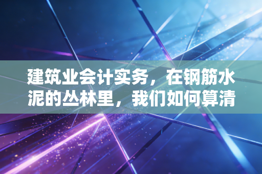 建筑业会计实务,在钢筋水泥的丛林里,我们如何算清这笔糊涂账?