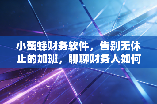 小蜜蜂财务软件,告别无休止的加班,聊聊财务人如何用工具找回生活的掌控感