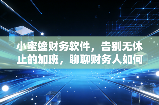 小蜜蜂财务软件，告别无休止的加班，聊聊财务人如何用工具找回生活的掌控感