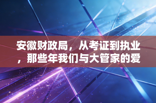 安徽财政局,从考证到执业,那些年我们与大管家的爱恨情仇