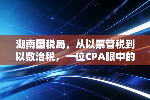 湖南国税局,从以票管税到以数治税,一位CPA眼中的湘企税务变迁与未来展望
