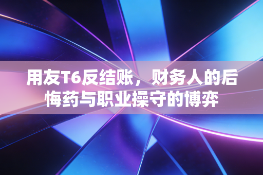 用友T6反结账，财务人的后悔药与职业操守的博弈