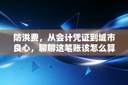 防洪费,从会计凭证到城市良心,聊聊这笔账该怎么算