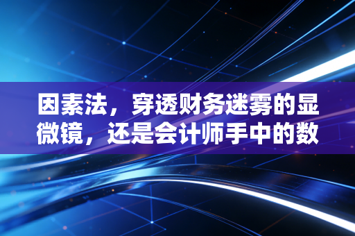 因素法,穿透财务迷雾的显微镜,还是会计师手中的数字游戏?