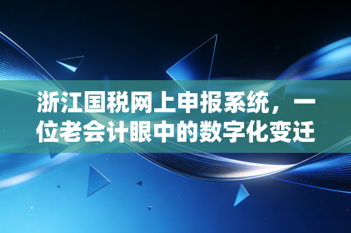 浙江国税网上申报系统，一位老会计眼中的数字化变迁与实操避坑指南