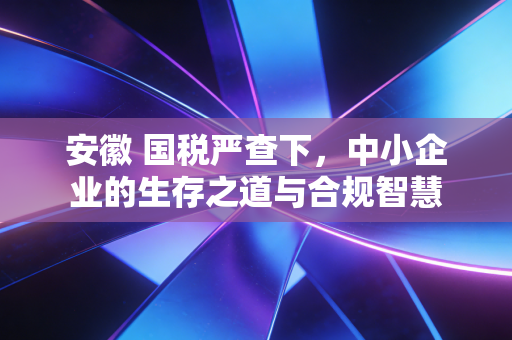 安徽 国税严查下，中小企业的生存之道与合规智慧