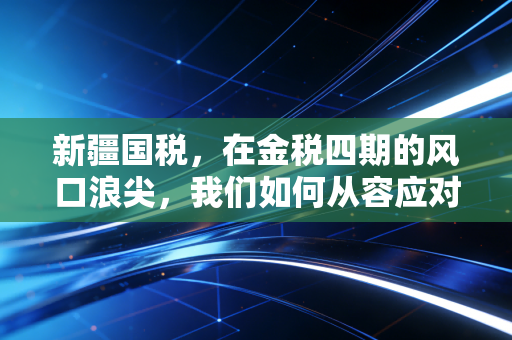 新疆国税,在金税四期的风口浪尖,我们如何从容应对数智化变革?