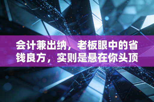 会计兼出纳,老板眼中的省钱良方,实则是悬在你头顶的达摩克利斯之剑