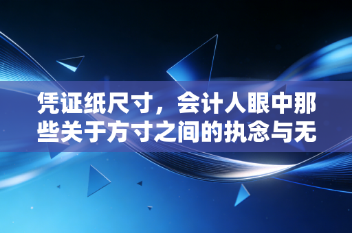 凭证纸尺寸,会计人眼中那些关于方寸之间的执念与无奈
