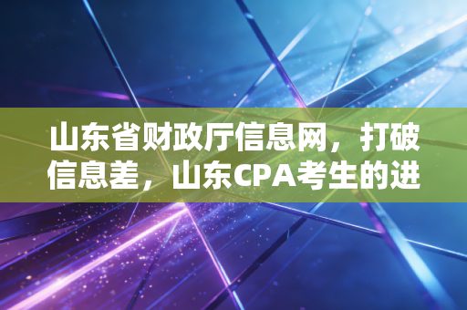 山东省财政厅信息网,打破信息差,山东CPA考生的进阶之路与行业观察
