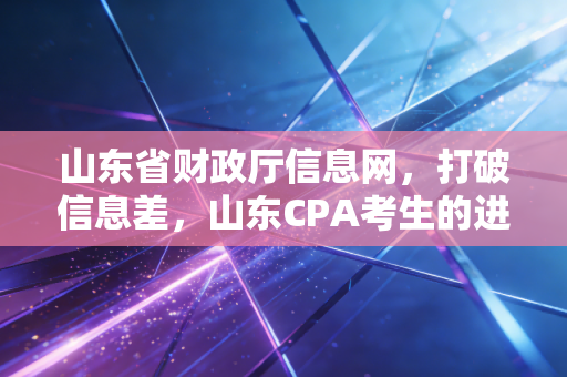 山东省财政厅信息网，打破信息差，山东CPA考生的进阶之路与行业观察