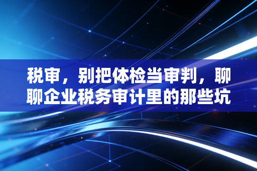 税审，别把体检当审判，聊聊企业税务审计里的那些坑与路